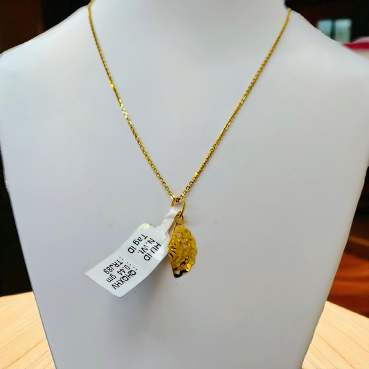 (GL22) LOCKET WGT: 0.440 GM APPROX BIS CERTIFIED HUID HALLMARK 916 22KT GOLD LOCKET 1 PIECE FOR UNISEX. (CHAIN NOT INCLUDED).