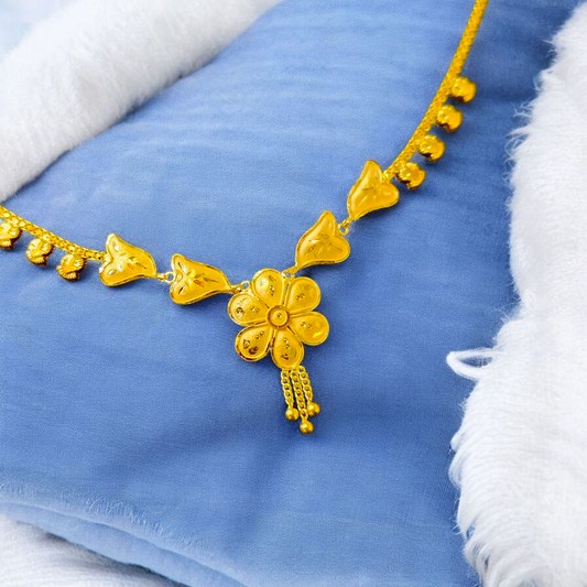 (GCN22) BIS CERTIFIED HUID HALLMARK 916 22KT GOLD NECKLACE CHOKER (APPROX WGT: 2.410 GM) 1 PIECE FOR WOMEN.