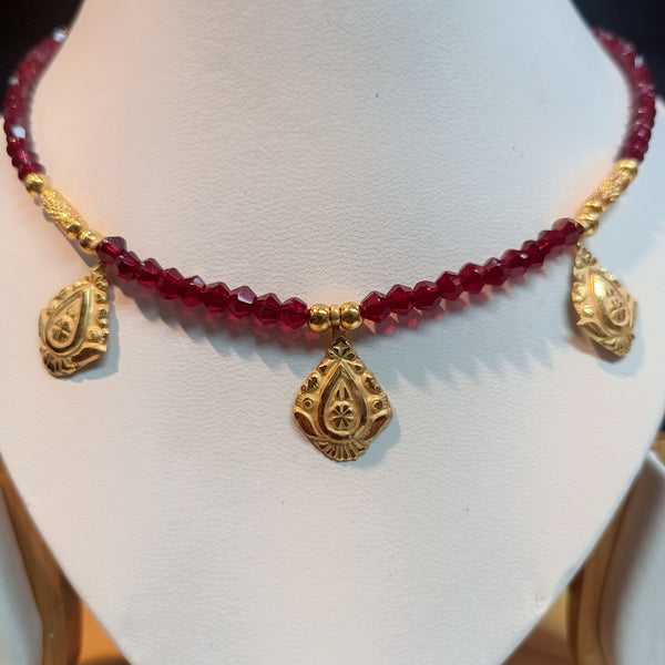 (RP) WGT: 0.670 GM APPROX KDM GOLD SELIHAR THOKAI DESIGN 1 PIECE WITH ADJUSTABLE TASSEL (50 TONCH) FOR GIFT PURPOSE.