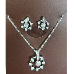 SILVER LOCKET- 625 SILVER LOCKE SET WITH EARRINGS SOLD ON MRP) - *CHAIN INCLUDED* (NON EXCHANGEABLE ITEM)
