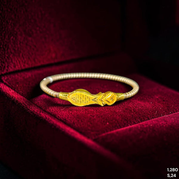 GOLD NOA- (ISVAQK)-(SIZE: 24) (WGT: 1.280 GM APPROX) BIS CERTIFIED HUID HALLMARK 9KT GOLD BRACELET NOA BADHANO BANGLES 1 PIECE FOR WOMEN.