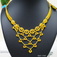 GCN22K- BIS CERTIFIED HUID HALLMARK 916 22KT GOLD NECKLACE CHOKER (APPROX WGT: 7.700 GM) 1 PIECE FOR WOMEN.(D6C8PM)