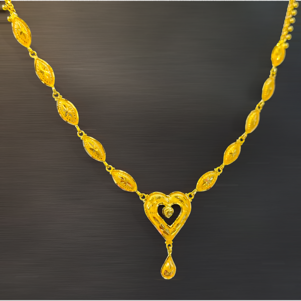 (GNC) RAJLAXMI 6IW248 WGT: 2.580 GM APPROX HUID HALLMARK 22KT GOLD NECKLACE 1 PIECE WITH ADJUSTABLE TASSEL.
