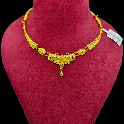 GOLD NECKLACE- (KA3QDM)-(WGT: 2.120 GM APPROX) BIS CERTIFIED HUID HALLMARK 375 9KT GOLD NECKLACE 1 PIECE FOR WOMEN WITH FREE ADJUSTABLE TASSEL.
