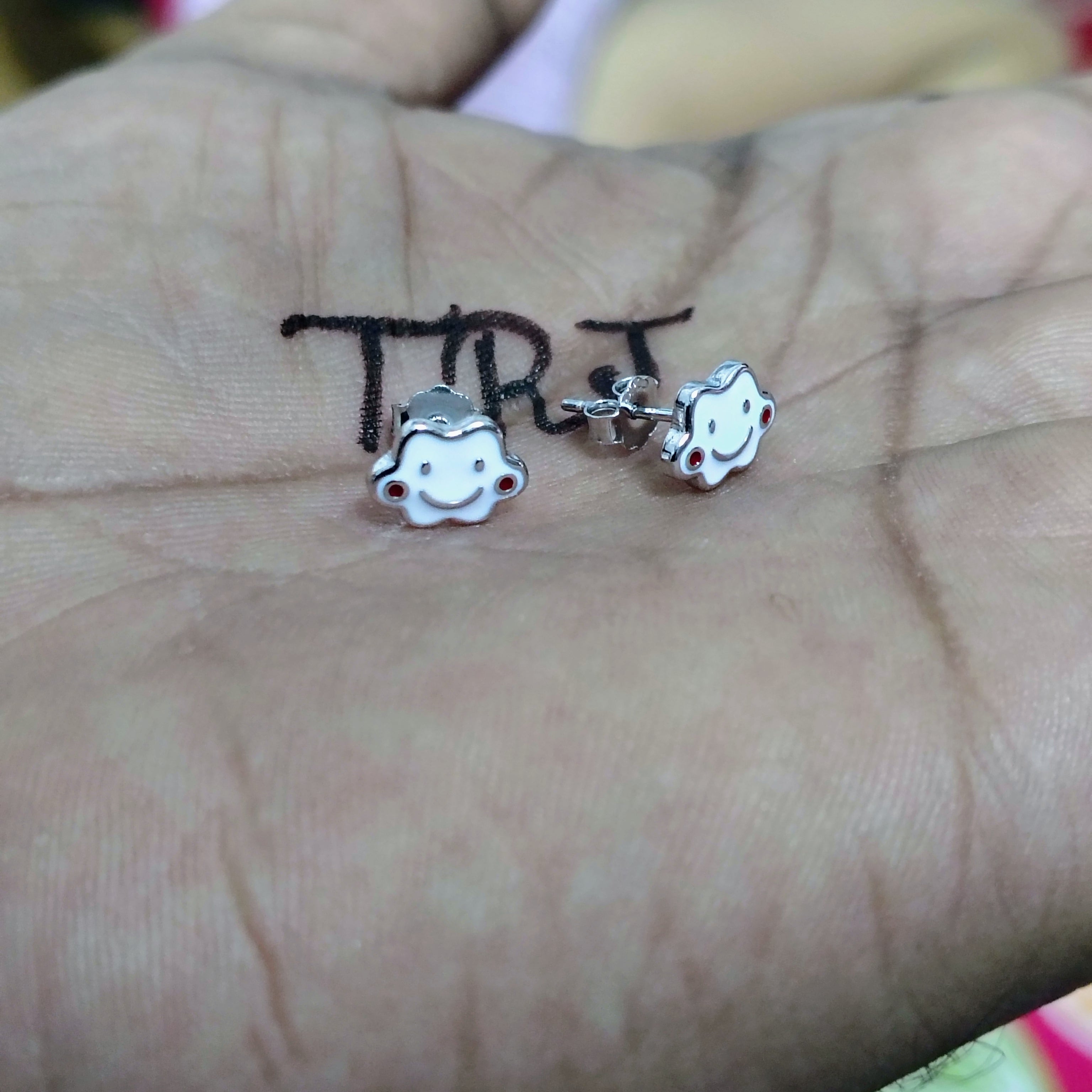 SILVER STUD - STERLING 925 HALLMARK SILVER STUD EARRINGS FOR WOMEN (1 PAIR) FOR REGULAR WEAR (SOLD ON MRP).