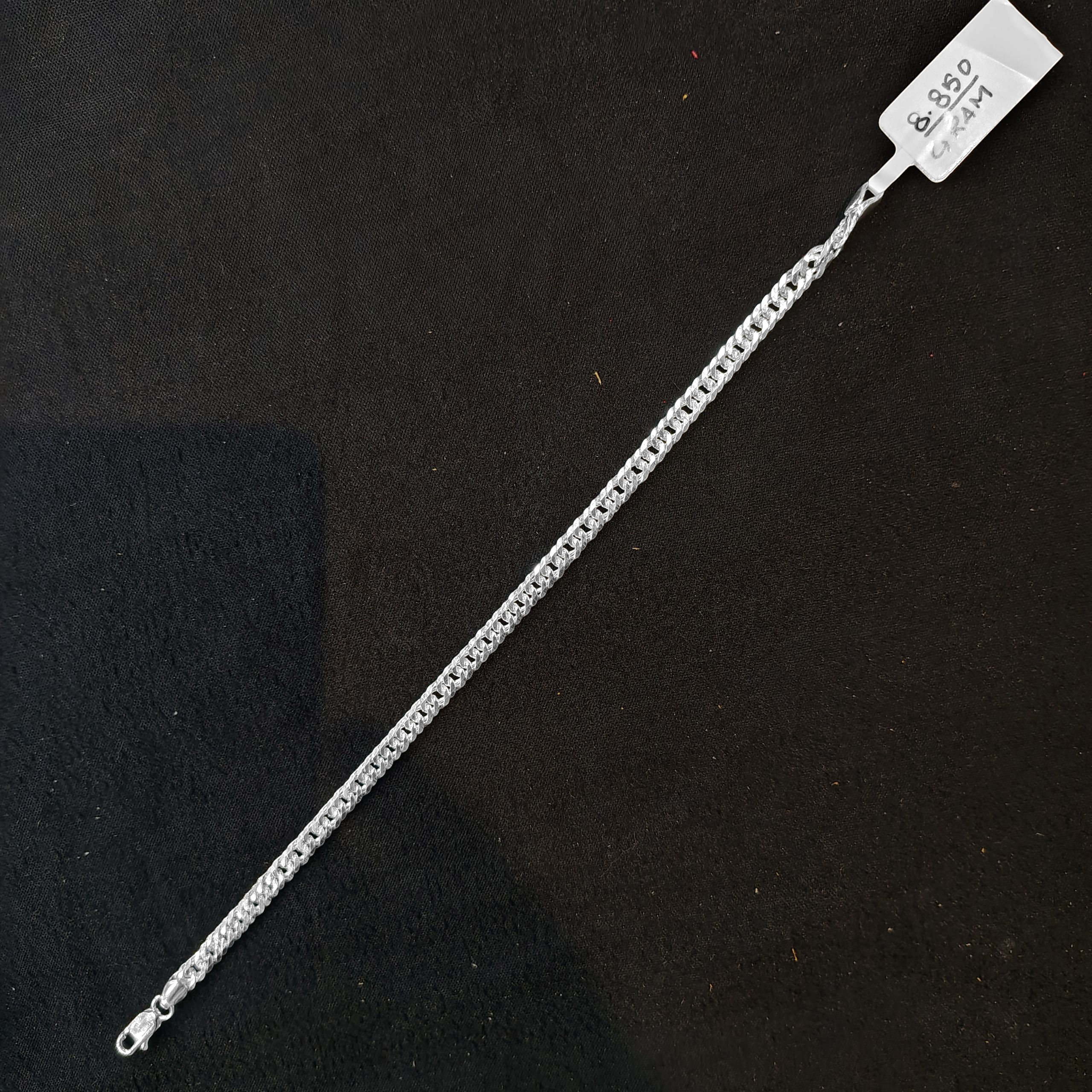 (SWL) RAJLAXMI 625 SILVER WRISTLET WGT: 8.850 GRAM 8.5" INCH FOR UNISEX 1 PIECE (REGULAR USE)