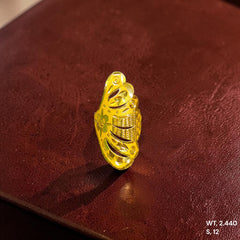 LADIES RING- (SIZE: 12 ) WGT: 2.440 GM APPROX BIS CERTIFIED HUID HALLMARK 916 22KT GOLD RING FOR WOMEN 1 PIECE.(H8YUF7)