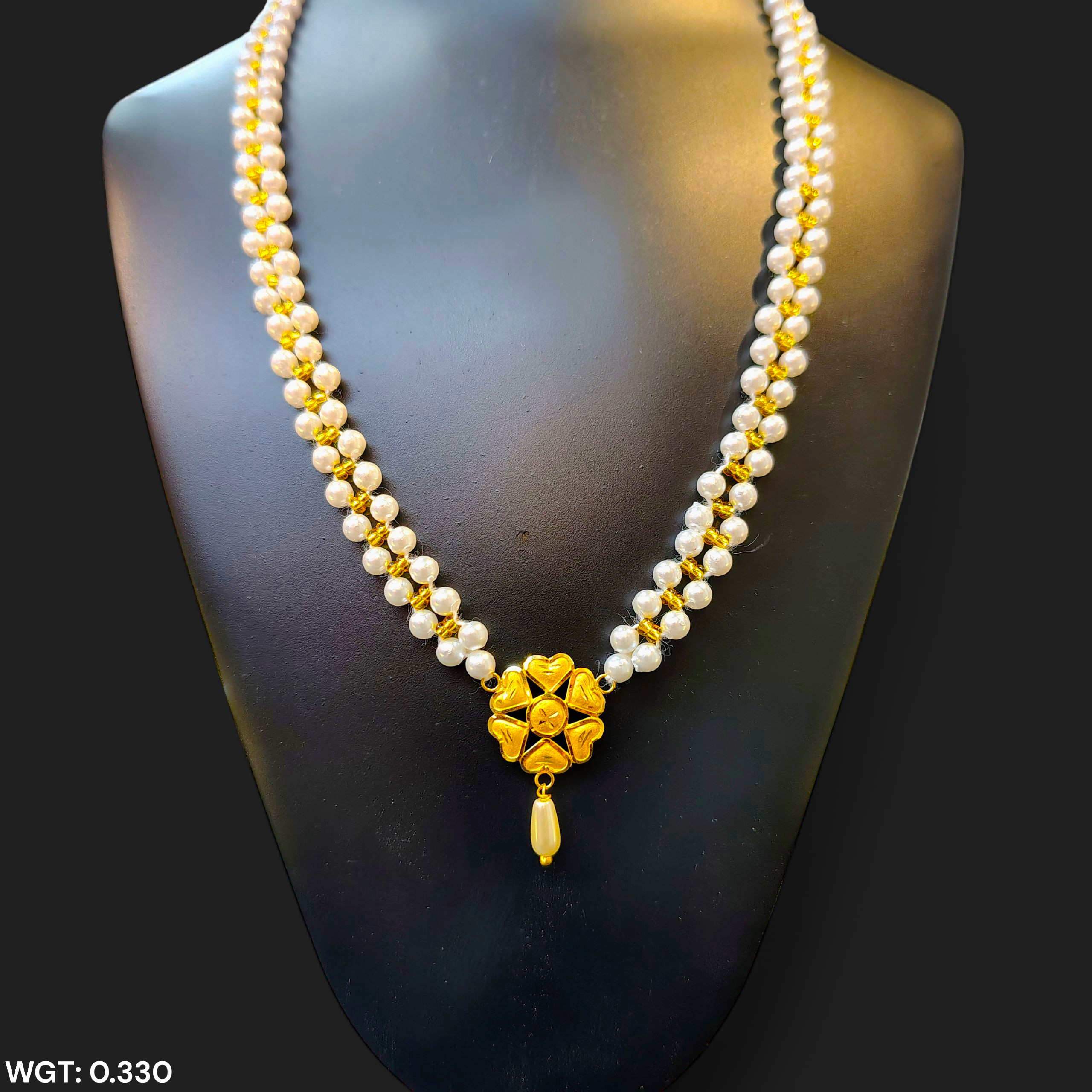 (GMP22) BIS CERTIFIED WGT: 0.330 GM APPROX HUID HALLMARK 916 22KT GOLD MOTI PENDANT 1 PIECE FOR YOUR BEAUTIFUL WIFE.