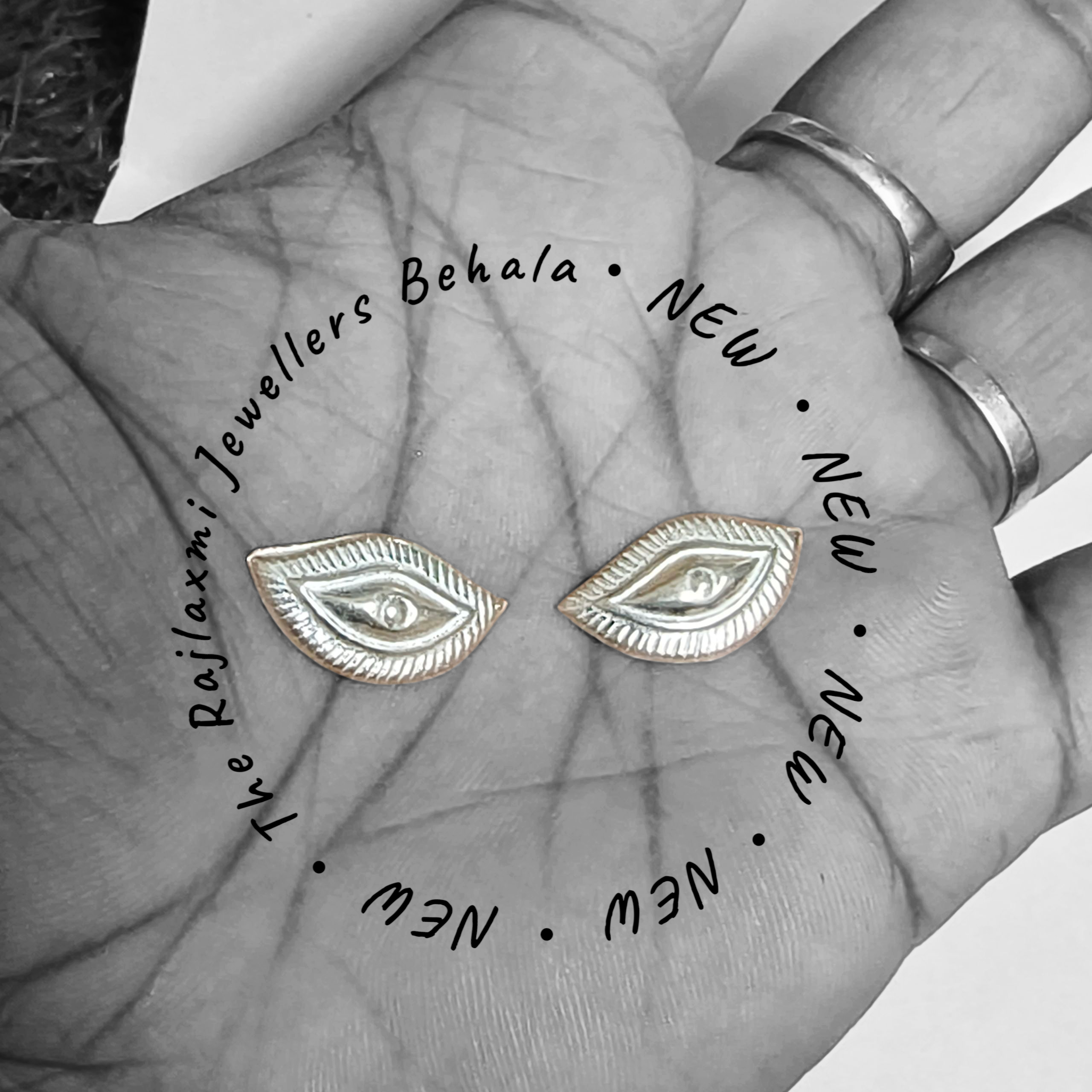 625 SILVER EYES (CHOK) 2 PIECE FOR POOJA OCASSION 2X1 CM (GOD ITEMS)