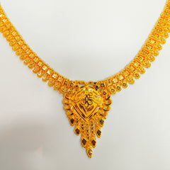 BIS CERTIFIED WGT: 6.420 GM APPROX HUID HALLMARK 22KT 916 GOLD NECKLACE CHOKER 1 PIECE FOR WOMEN(LAPPA DESIGN).