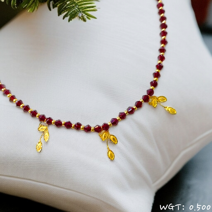 TRJ WGT: 0.500 GM APPROX KDM GOLD SELIHAR 1 PIECE WITH ADJUSTABLE TASSEL FOR GIFT PURPOSE (50 TONCH).