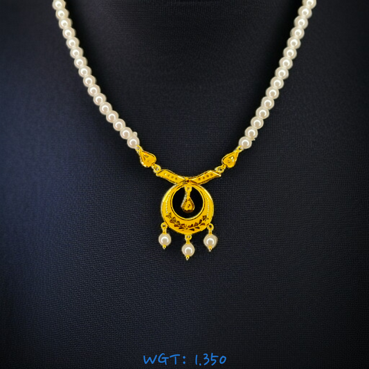 (GPM) TRJ WGT: 1.350 GM APPROX HUID HALLMARK 22KT GOLD MOTI PENDANT 1 PIECE.