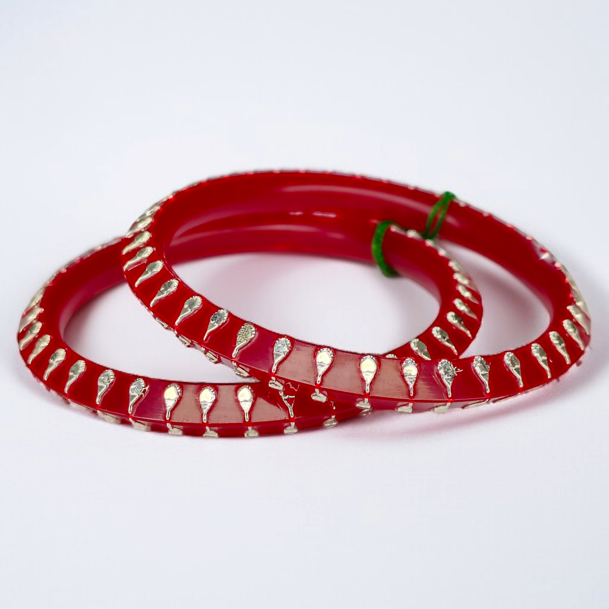 (SPB) RED LITE KANKAN DESIGN 995 ORIGINAL SILVER POLA BANGLES FOR WOMEN 1 PAIR - SOLD AS MRP BY RAJLAXMI.
