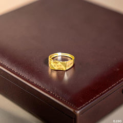 BABY JEWELLERY- TRJ WGT: 0.230 GM APPROX 375 9KT HUID HALLMARK GOLD BABY FINGER RING 1 PIECE FOR RICE CEREMONY & BIRTHDAY.(WSWKJU)