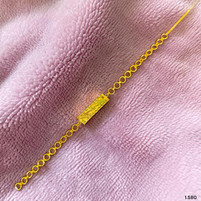 BABY JEWELLERY- (2N3GMX)-(SIZE 5")-(WGT: 1.580 GM APPROX) BIS CERTIFIED HUID HALLMARK 9KT GOLD BABY WRISTLET (BRACELET) 1 PIECE.