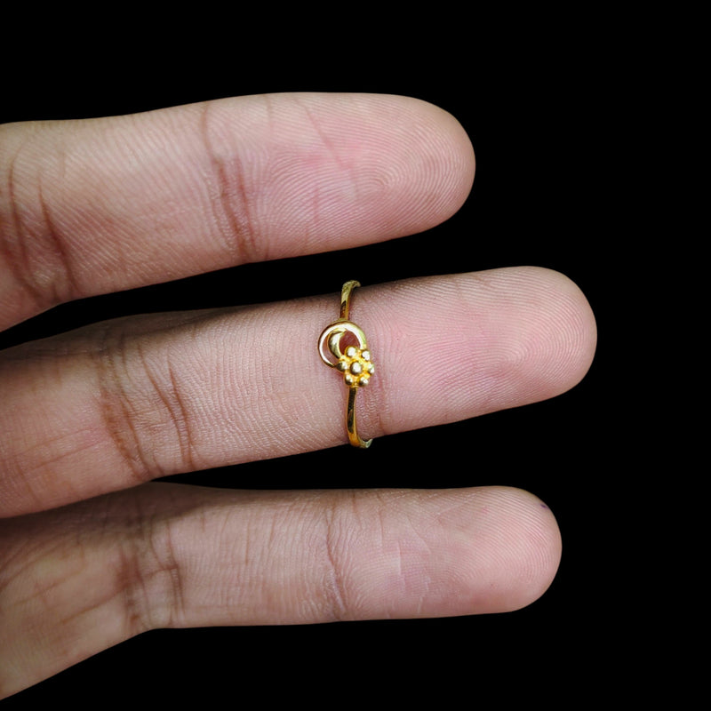 LADIES RING- (SIZE: 16) WGT: 1.000 GM APPROX 14KT HALLMARK GOLD RING FOR WOMEN 1 PIECE.