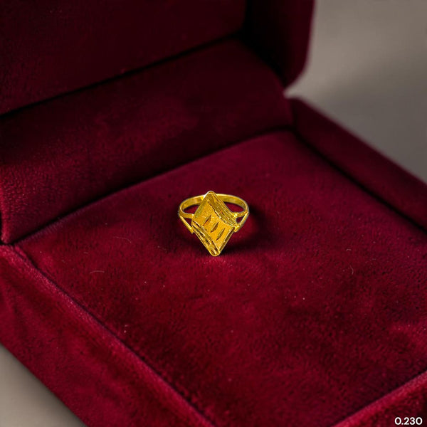 BABY JEWELLERY- TRJ (5F1AMB) (WGT: 0.230 GM APPROX) 375 9KT HUID HALLMARK GOLD BABY FINGER RING 1 PIECE FOR RICE CEREMONY & BIRTHDAY.