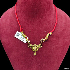 GPM9K- (WGT: 0.580 GM APPROX) BIS CERTIFIED HUID HALLMARK 375 9KT GOLD PENDANT FOR WOMEN 1 PIECE WITH FREE MANGALSUTRA & TASSEL. (VD39PU)