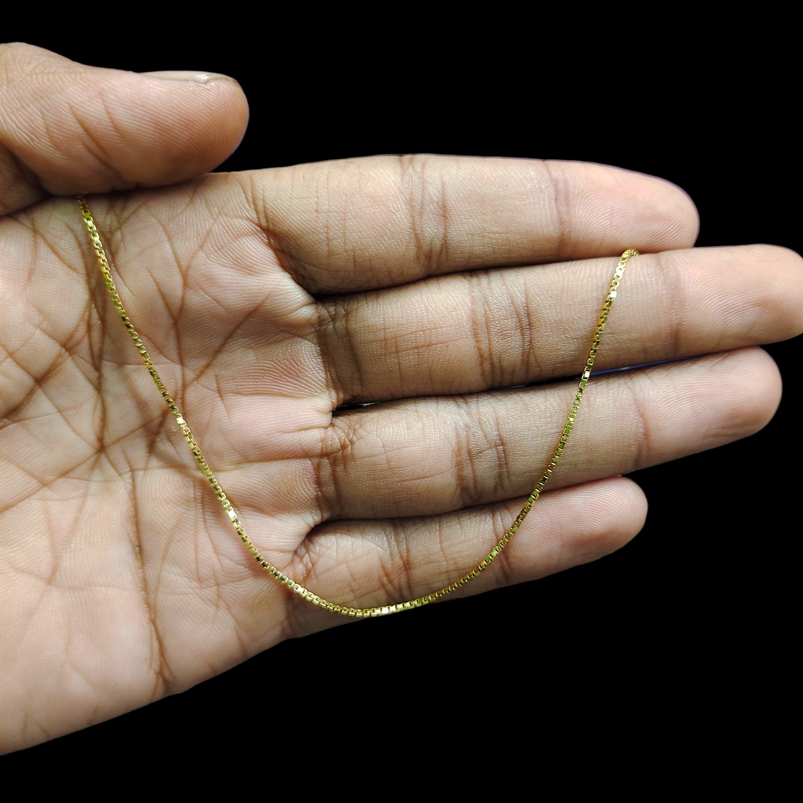 GOLD CHAIN- (WGT: 3.050 GM APPROX) BIS CERTIFIED HUID HALLMARK 9KT GOLD CHAIN (20 INCH) 1 PIECE FOR UNISEX.