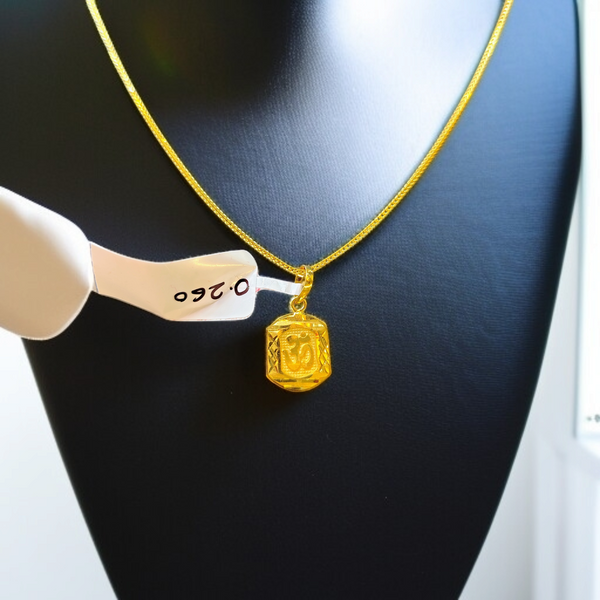 TRJ WGT: 0.260 GM APPROX KDM GOLD LOCKET 1 PIECE (50 TONCH) WITH ADJUSTABLE TASSEL.