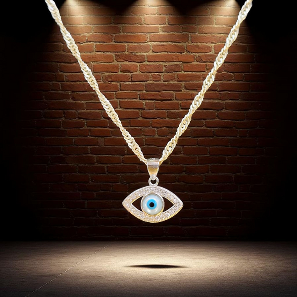 EVIL EYE BANKOK IMPORTED 925 SILVER PENDANT (UNISEX) FOR REGULAR USE- GET ANY DESIGN AS PER AVAILABLITY (SOLD ON MRP) - *CHAIN NOT INCLUDED*(NP)