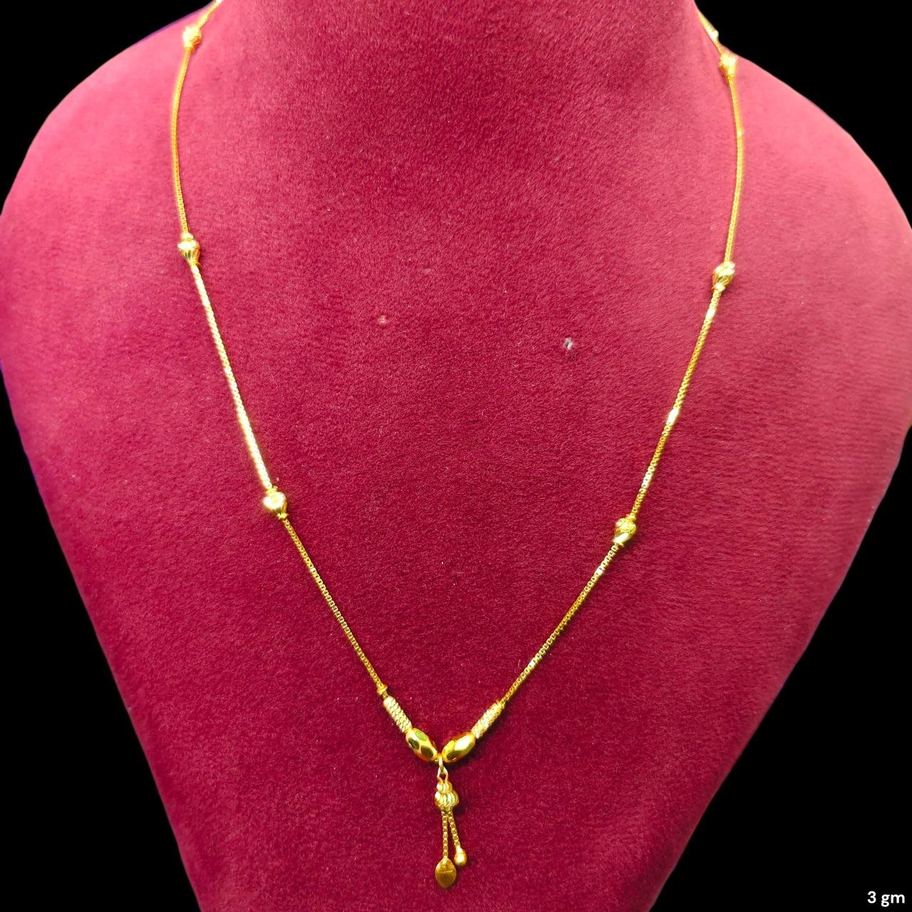 GOLD CHAIN- (WGT: 3.000 GM APPROX) BIS CERTIFIED HUID HALLMARK 9KT GOLD CHAIN (17 INCH) 1 PIECE FOR UNISEX.