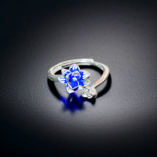 BANKOK IMPORTED 925 SILVER ADJUSTABLE FINGER RING 1 PIECE FOR WOMEN FOR REGULAR USE - BEST FOR GIFTING (SOLD ON MRP)