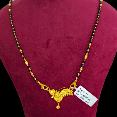 GOLD PENDANT- WGT: 0.720 GM APPROX 22KT HUID HALLMARK GOLD PENDANT MANGALSUTRA 1 PIECE WITH TASSEL.