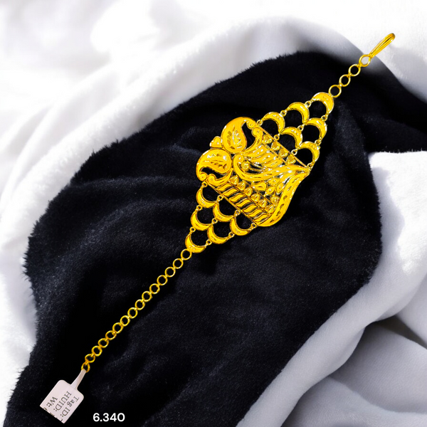 (GMW) RAJLAXMI WGT: 6.340 GM APPROX CERTIFIED BIS HUID HALLMARK 916 22KT GOLD MANTASHA FOR WOMEN (STANDARD ADJUSTABLE SIZE).