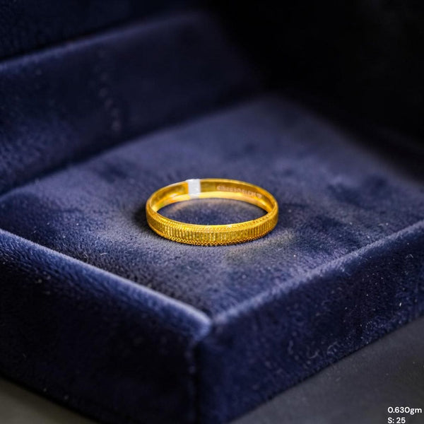 LADIES RING- (SIZE: 25) WGT: 0.630 GM APPROX BIS CERTIFIED HUID HALLMARK 9KT GOLD THUMB RING FOR UNISEX 1 PIECE.(Q43PU3)