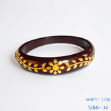 (SIZE- 26) COFFEE COLOUR 18KT HALLMARK GOLD BRACELET POLA 1 PIECE FOR MARRIED WOMEN (REGULAR USE) APPROX WGT: 1.170 GM