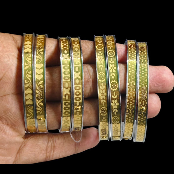 DURGA PUJO OFFER- GOLD NOA- BIS CERTIFIED (WGT: 0.400 GM APPROX) HUID HALLMARK 9KT GOLD LAZER NOA BADHANO BANGLES 1 PIECE. (GET ANY DESIGN AS PER STOCK (NOT FOR REGULAR USE).