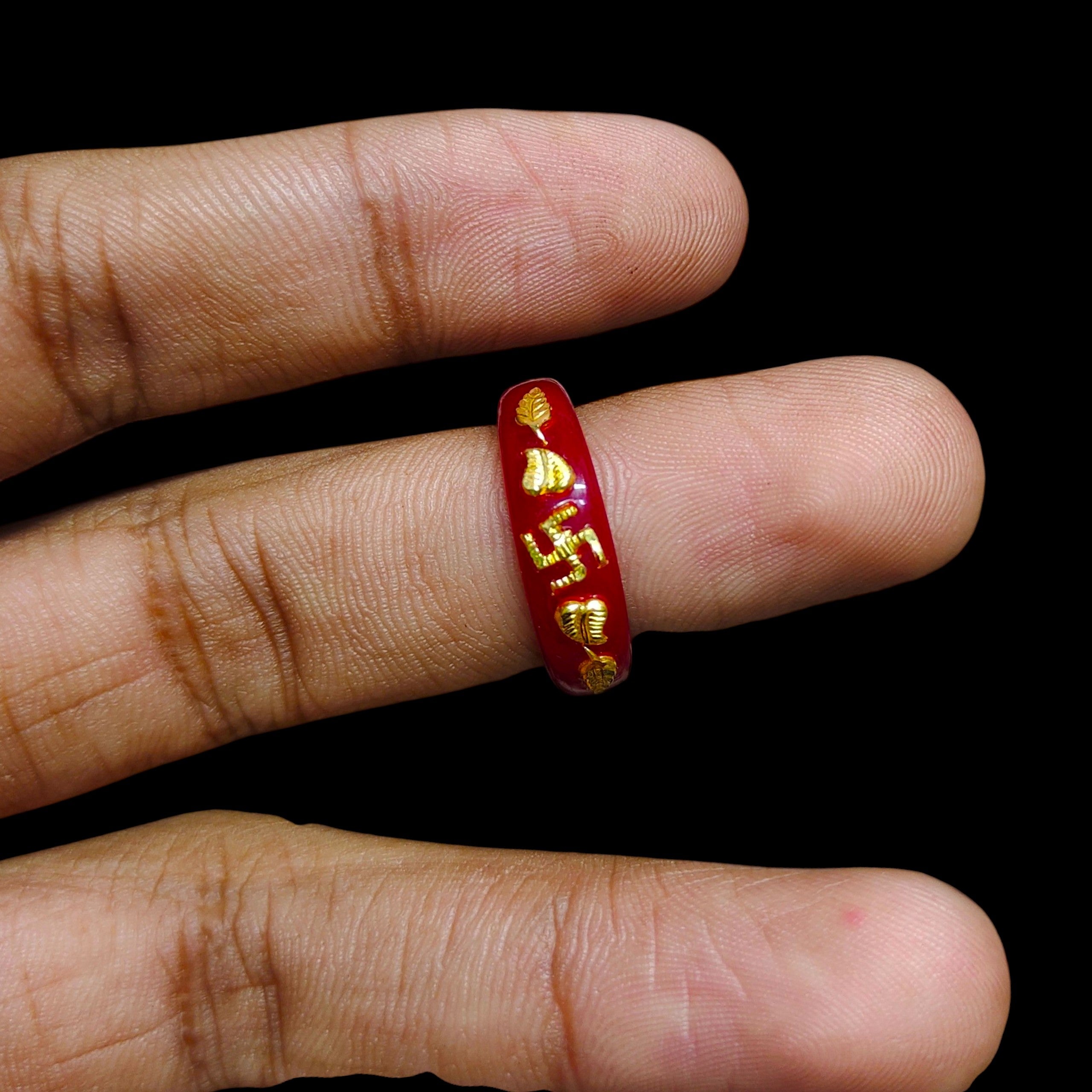 POLA RING-SIZE 11 (WGT: 0.120 GM APPROX) CERTIFIED BIS HALLMARK 916 22KT GOLD POLA RING 1 PIECE (BEST FOR DAILY WEAR OR GIFTING YOUR LOVE ONE).