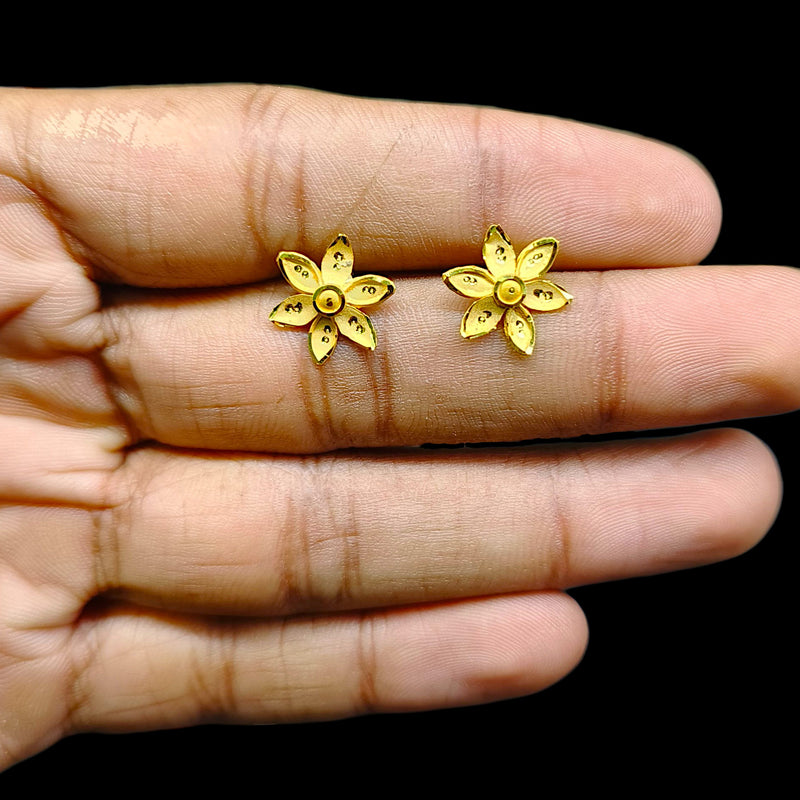 GOLD SUIDHAGA- (PBWSDP)-(XHQCE1) (WGT: 1.040 GM APPROX) BIS CERTIFIED HUID HALLMARK 9KT GOLD SUIDHAGA EARRINGS (1 PAIR) FOR WOMEN.