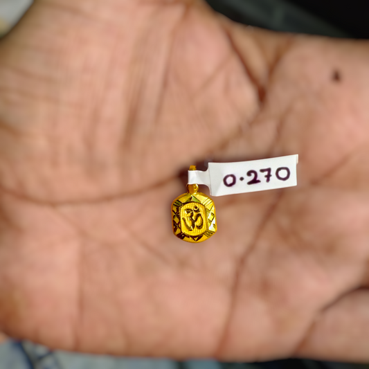 (GLKD) LOCKET WGT: 0.270 GM APPROX KDM GOLD LOCKET 1 PIECE (50 TONCH) WITH ADJUSTABLE TASSEL FOR GIFTING PURPOSE (CHAIN NOT INCLUDED).