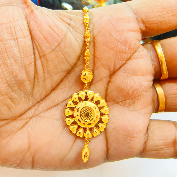 BIS CERTIFIED WGT: 2.640 GM APPROX HUID HALLMARK 916 22KT GOLD TICKLY (MANGTIKA) 1 PIECE FOR MARRIAGE.