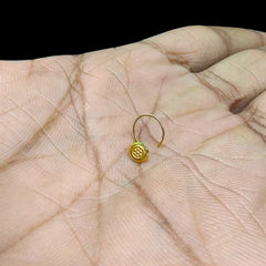 GOLD NOSEPIN- BIS CERTIFIED HUID HALLMARK 375 9KT GOLD NOSEPIN 1 PIECE FOR WOMEN (FOR REGULAR USE). SOLD ON MRP.