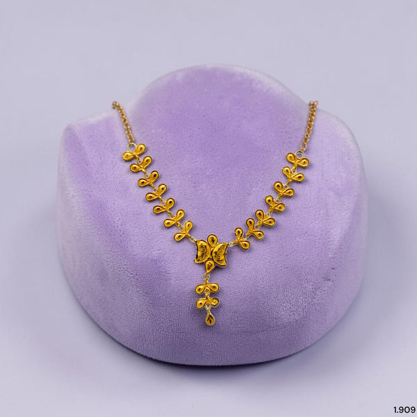 GOLD NECKLACE- (N4BQ8R)-(WGT: 1.909 GM APPROX) BIS CERTIFIED HUID HALLMARK 375 9KT GOLD NECKLACE 1 PIECE FOR WOMEN WITH FREE ADJUSTABLE TASSEL.