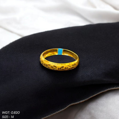 (GLFR) TRJ (SIZE: 14) WGT: 0.820 GM APPROX BIS CERTIFIED HUID HALLMARK 916 22KT GOLD FINGER RING FOR WOMEN 1 PIECE.