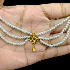 GOLD MOTI HAR- (LTM3RF)-(WGT: 1.040 GM APPROX) CERTIFIED BIS HALLMARK HUID 22KT GOLD MOTI NECKLACE 1 PIECE WITH ADJUSTABLE TASSEL.