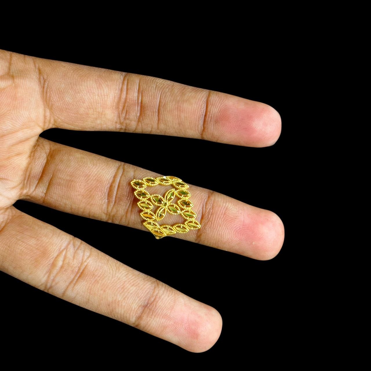 LADIES RING- (SIZE: 16) WGT: 2.050 GM APPROX BIS CERTIFIED HUID HALLMARK 9KT GOLD FINGER RING FOR WOMEN 1 PIECE