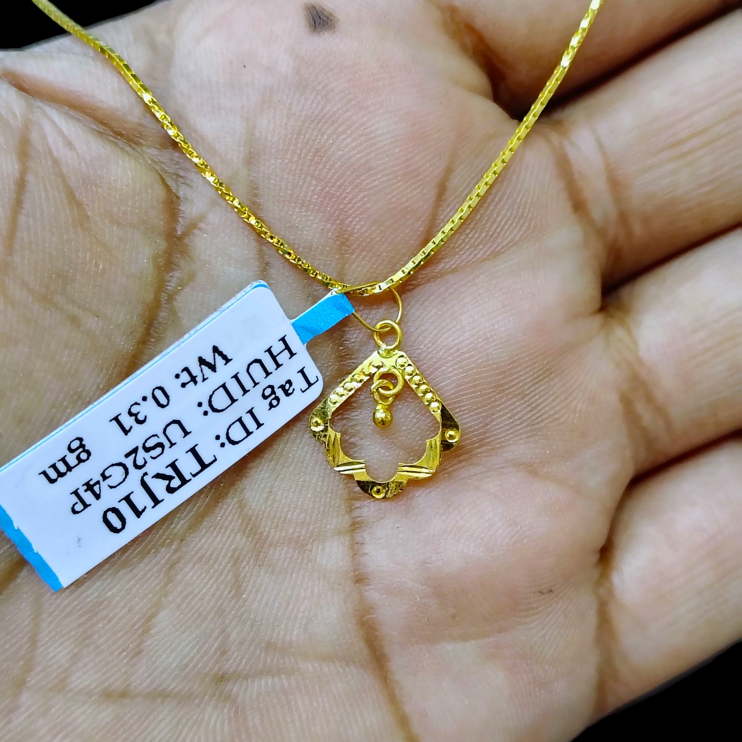 (GLP22) LOCKET WGT: 0.310 GM APPROX BIS CERTIFIED HUID HALLMARK 916 22KT GOLD LOCKET 1 PIECE FOR UNISEX (CHAIN NOT INCLUDED).
