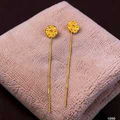 GOLD SUIDHAGA- (Z4ERZ9)-(S25U4S) (WGT: 1.050 GM APPROX) BIS CERTIFIED HUID HALLMARK 9KT GOLD SUIDHAGA EARRINGS (1 PAIR) FOR WOMEN.