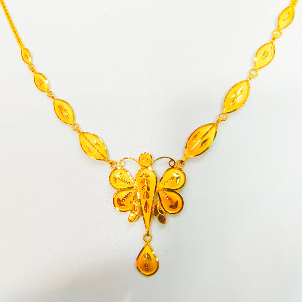BIS CERTIFIED WGT: 2.780 GM APPROX HUID HALLMARK 22KT 916 GOLD NECKLACE CHOKER 1 PIECE FOR WOMEN.