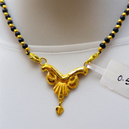 TRJ THOKAI D-105 (WGT: 0.570 GM APPROX) KDM GOLD PENDANT 1 PIECE WITH MANGALSUTRA TASSEL (50 TONCH) BEST FOR GIFT IN MARRIAGE.