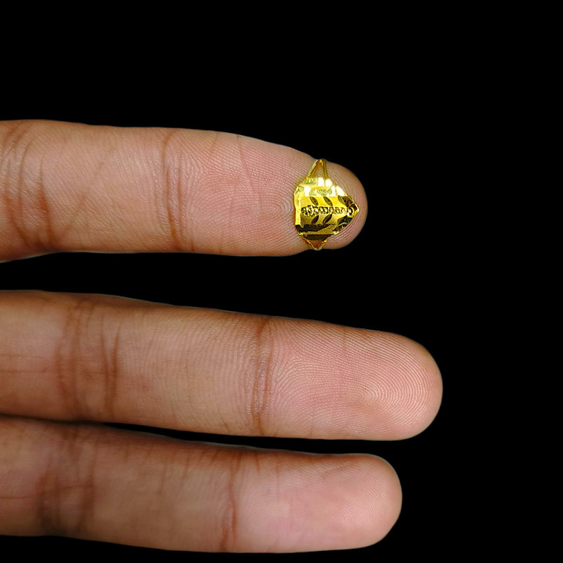 BABY JEWELLERY- TRJ (HJMGP8) (WGT: 0.260 GM APPROX) 375 9KT HUID HALLMARK GOLD BABY FINGER RING 1 PIECE FOR RICE CEREMONY & BIRTHDAY.