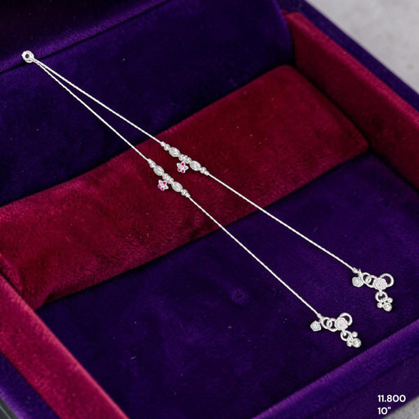 SILVER PAYEL- (A22) (WGT: 11.800 GM APPROX) 625 SILVER PAYEL (ANKLET) 1 PAIR LENGTH: 10