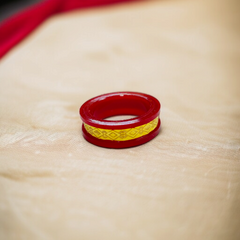 DISCO STYLE HUID HALLMARK 916 22KT GOLD POLA RING 1 PIECE FOR GIFT PURPOSE APPROX WGT: 0.060 GM (GET ANY DESIGN AS PER SIZE)
