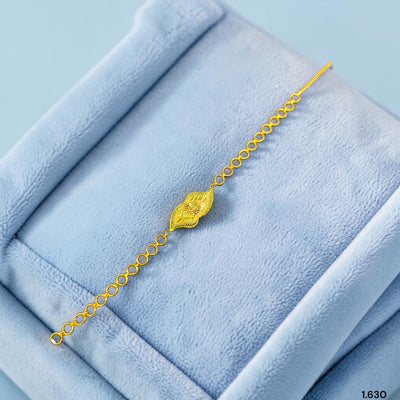 BABY JEWELLERY- (BYTVAX)-(SIZE 5")-(WGT: 1.630 GM APPROX) BIS CERTIFIED HUID HALLMARK 9KT GOLD BABY WRISTLET (BRACELET) 1 PIECE.