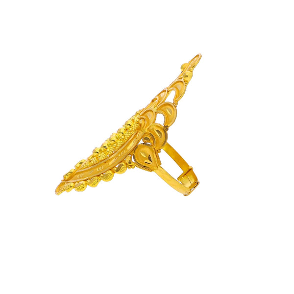 MADE TO ORDER (GFR22) BIS CERTIFIED HUID HALLMARK 916 22KT GOLD FINGER RING (ADJUSTABLE FREE SIZE) WGT: 3.700 GM APPROX (1 PIECE) FOR WOMEN (BLUE TAG PREMIUM SEGMENT JEWELLERY) -DELIVERY IN 25 DAYS.
